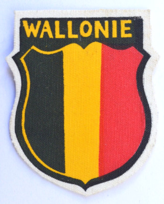 Wallonie ~ Bundeswehr Schild ~ ausländische Freiwillige ~ bedruckter Aufnäher