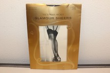 Vintage Victoria's Secret Glamour Sheers Size Large Black Back Seam Stockings