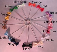 Bow Tie Lapel Pin Boutonniere -Solid Color, Your Choice of Colors