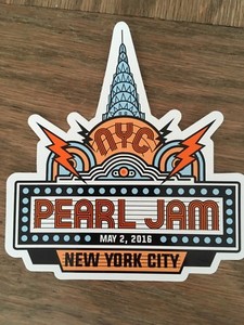 Pearl Jam Tour Sticker Msg Nyc Ny 5 2 16 Eddie Vedder New York Ebay