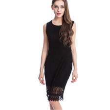 Women's Midi Bodycon Dress Black