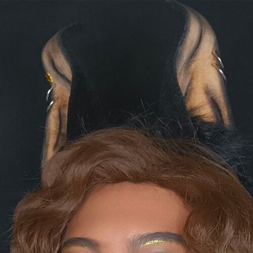 Halloween Anubis Ear Headband Doberman Original Animal Ear Hair Simulation Cos - Picture 2 of 5
