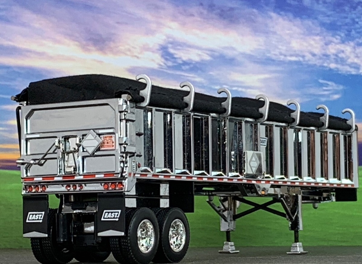 1/64 DCP CHROME EAST END DUMP TRAILER W/ BLACK TARP | eBay