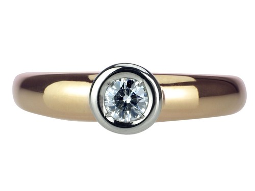 CHRIST Solitär 14 K 585 Gelb Gold 0,30 ct Brillant Damen Verlobung Ring! - Bild 2 von 7