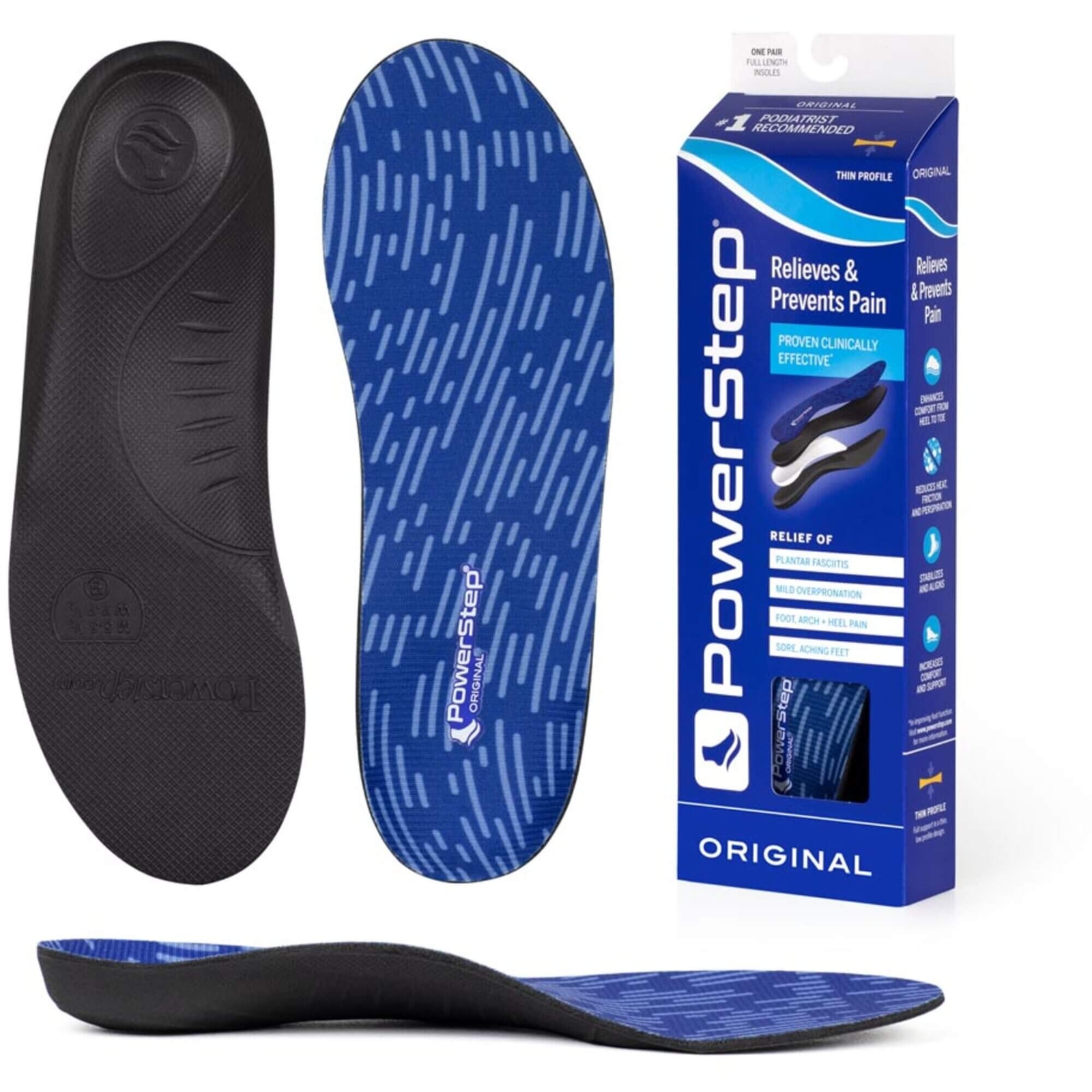 PowerStep Unisex Insoles Original Orthotic Arch Support Shoe, Size B