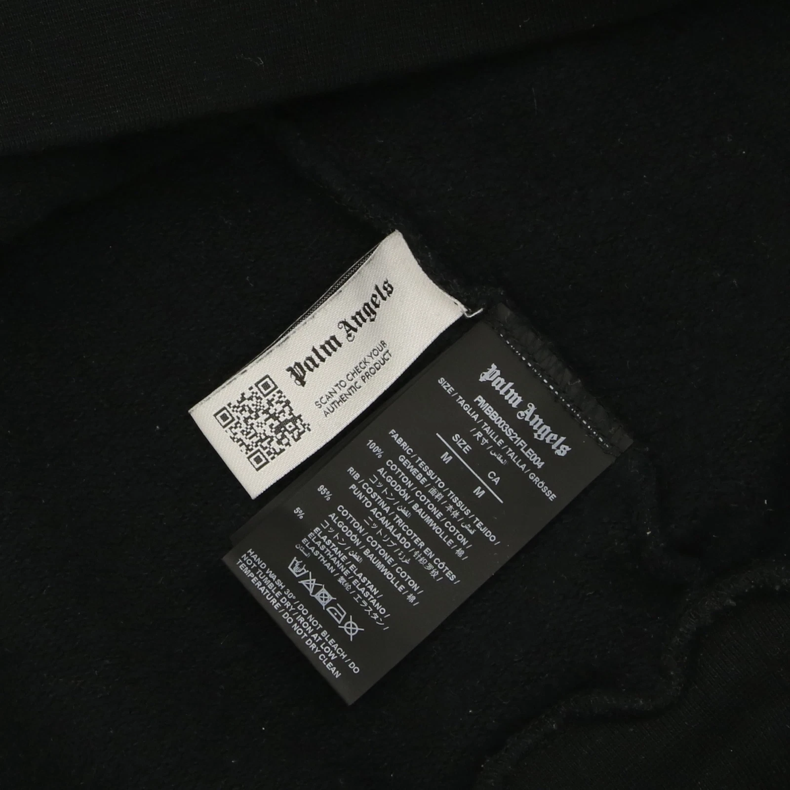 Felpa con cappuccio spray Palm Angels London taglia media nera