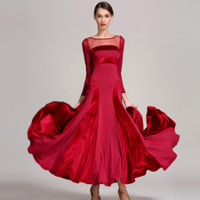 Lady Velvet Waltz Ballroom Dance Dress Modern Tango Swing Practice Dancewear