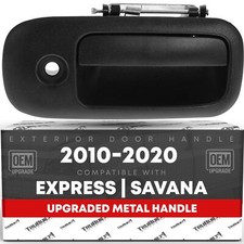 Rear Passenger Hinged Door Handle for Express, Savana - Black, w/ Keyhole - R...
