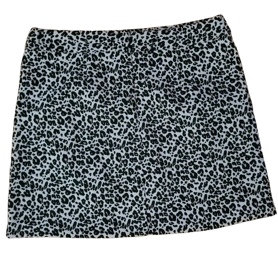 Minifalda Loft 14 Negra Tostada Estampado Animal Línea A Leopardo Mob Esposa Leopardo Y2K Foto 3 de 4