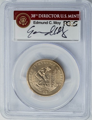 2009 Native American Sacagawea Mint Error Missing Edge Lettering MS66 PCGS - Picture 2 of 2