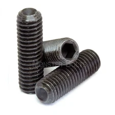 M3 Socket Set Screws, Cup Point, 45H Black Alloy Steel, High-Strength DIN 916