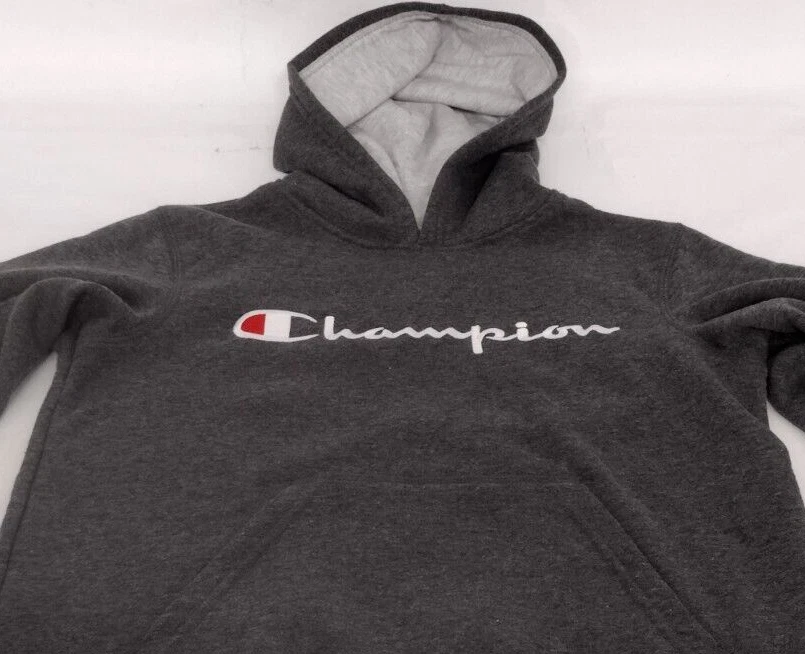 VETEMENTS Abbigliamento Champion ragazzo manica lunga classico con cappuccio M grigio scuro bambino
