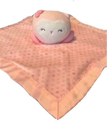 Child Of Mine Kitty Cat Lovey Security Blankie Embroidery Pink Satin 12''x12''
