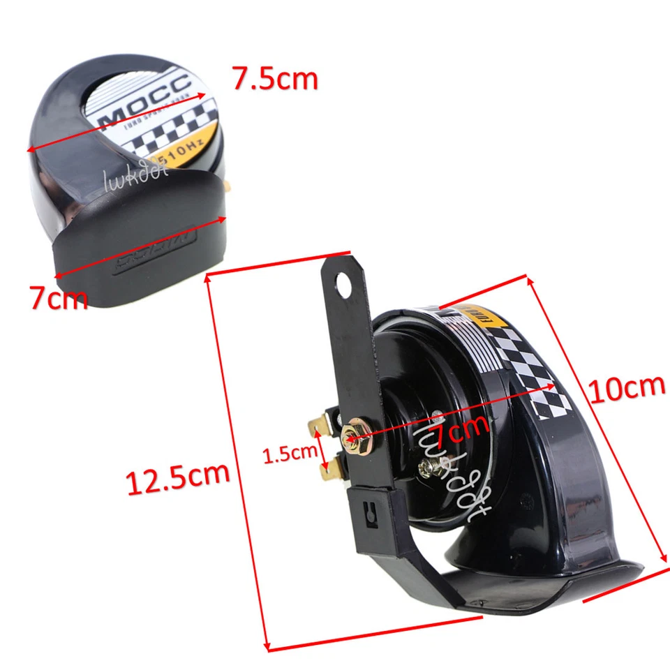 Bocina fuerte negra para motocicleta Honda Shadow VT ACE Aero Spirit VLX 600 750 1100 Foto 2 de 4