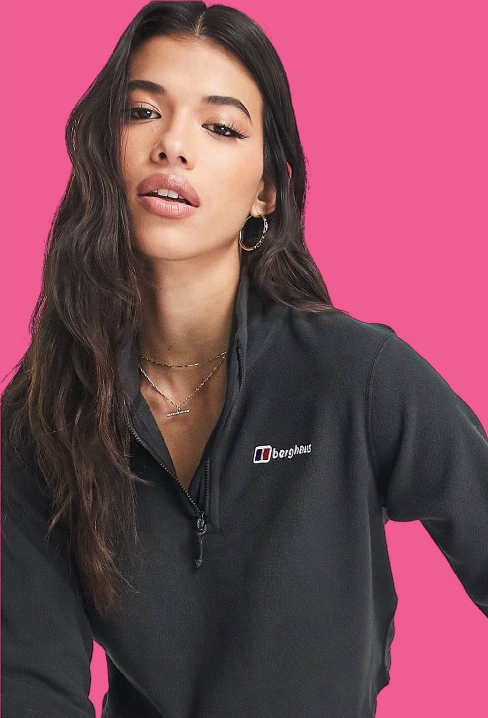 Vellón Bergaus Urban Prism Recortado 1/2 Cremallera en Negro Nuevo con Etiquetas Precio de venta sugerido por el fabricante 55 GBP