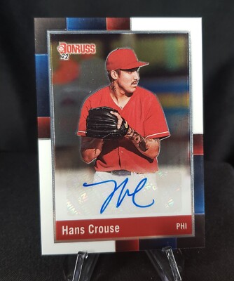2022 Panini Donruss Optic - Hans Crouse - Rookie 1988 Retro Auto - Phillies