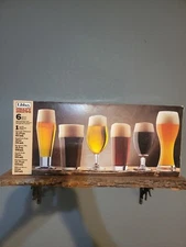 Libbey Craft Brews 6 Beer Glasses Barware Set.. Pilsner, pub, Ale, Porter, wheat