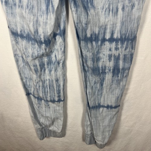 Bella Dahl Pants XS Tie Dye Blue Light Wash Leggings Beach Resort Casual Joggers - Picture 14 of 14