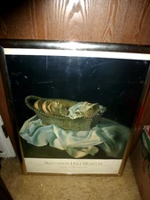 Framed Salvador Dali The Basket of Bread Vintage Museum Print 1985
