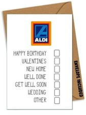 Funny ALDI BIRTHDAY ANNIVERSARY VALENTINES Card Husband Girlfriend Wife Rude /DN