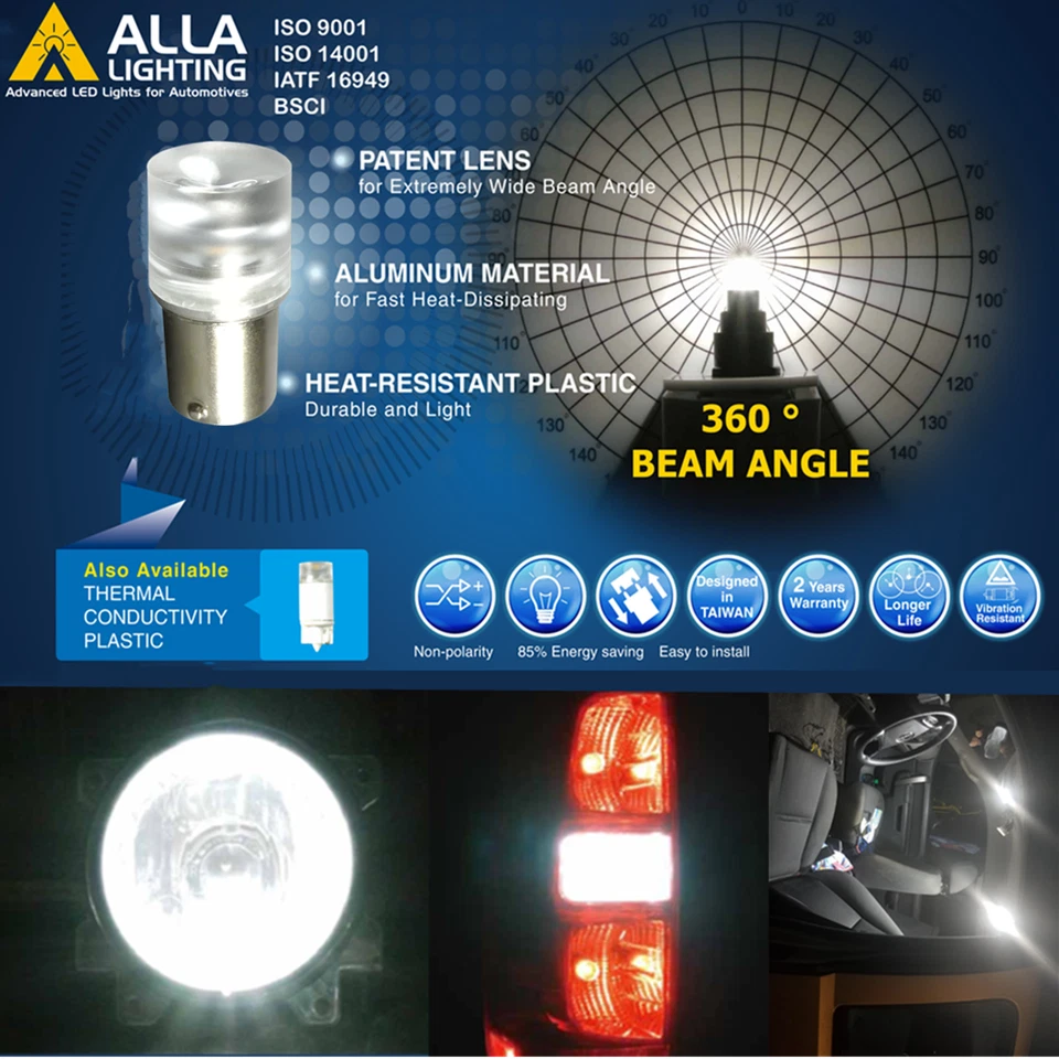 Luz LED 5008 6000K blanca para maletero equipaje/luz de señal de giro/bombilla de marcador lateral Foto 2 de 4