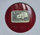 Old Vintage Car - 1 Gram .999 Fine Pure Solid SILVER Bullion Mini Bar Coin Ingot