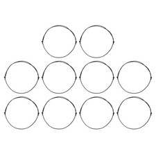 10Pcs Leather Necklace Cord Adjustable Double Knotted Rope 2mm Black