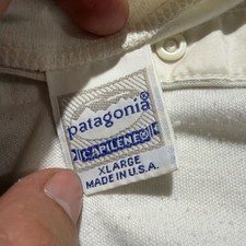 Patagonia Capilene Long Sleeve Shirt XL White Made in USA