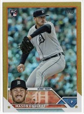 2023 Topps Gold Foil Mason Englert Rookie Parallel Card RC #US116 Tigers. rookie card picture