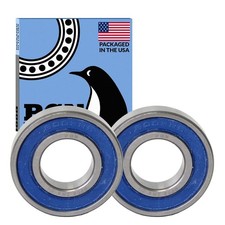 2 Pack 6002-2RS Bearing Lubricated Chrome Steel Sealed 15x32x9mm Rubber Seal
