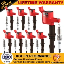 8X Ignition Coils and 8X Iridium Spark Plugs For Ford F150 4.6L 5.4L DG521 SP509