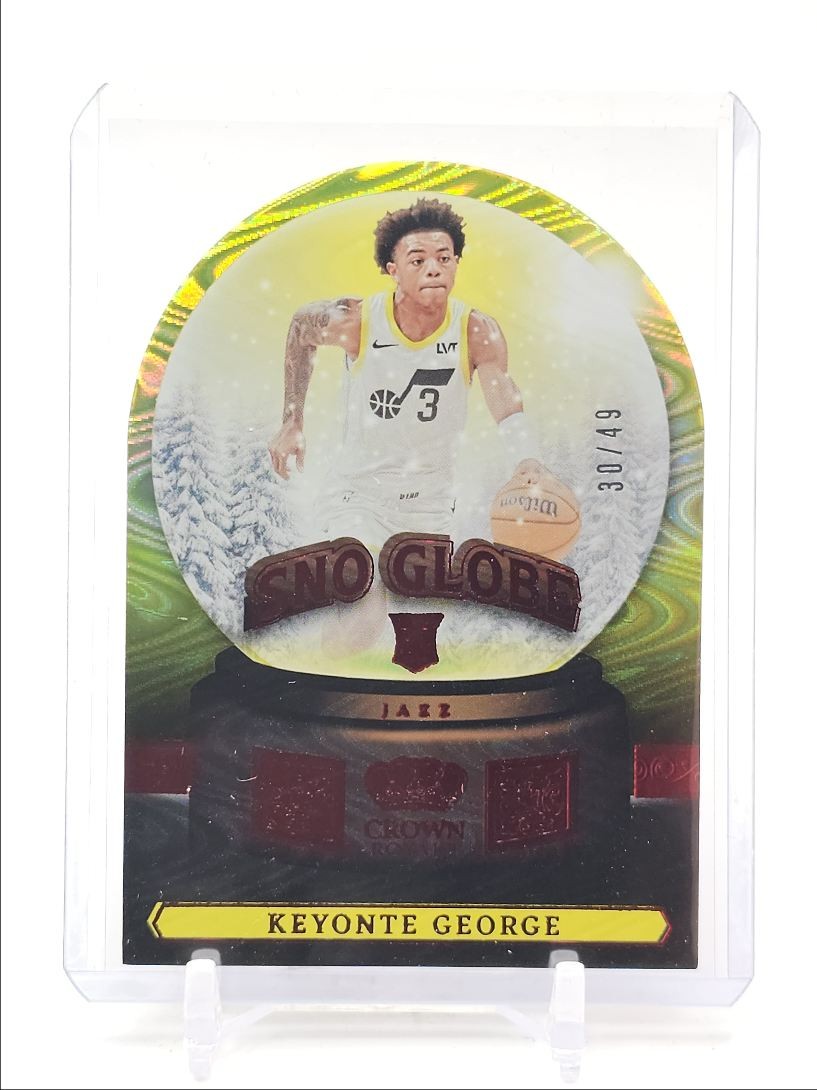 KEYONTE GEORGE 2023-24 CROWN ROYALE ROOKIE SNO GLOBE RED DIE CUT RC /49 Q5908