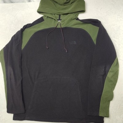 The North Face Hoodie Mens XL Black Pullover Hooded Pockets Embroidered Fleece