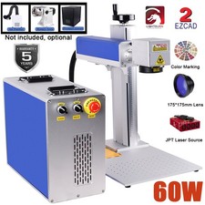 US JPT MOPA M7 60W Fiber Laser Marking Machine Metal Steel Engraver Color Marker