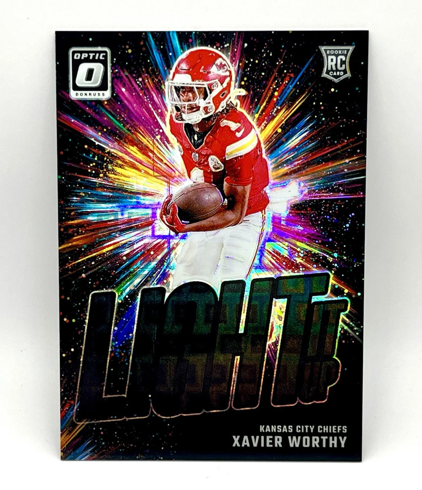 Xavier Worthy Panini Donruss Optic Light It Up #9 Black Pandora