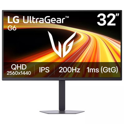 LG - 32'' UltraGear G6 IPS QHD 200Hz 1ms G-SYNC Compatible FreeSync Premium Ga...