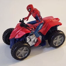 Amazing Spider-man Motorized Bike ATV 4-Wheeler Quad + Figure Marvel WORKS (T2)