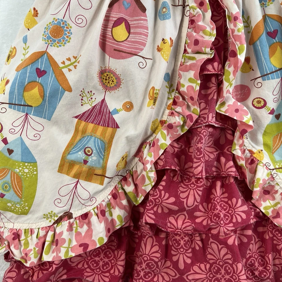 Vestido Olivia Colección 5 Iris Jelly The Pug Niñas Volantes en Niveles Pajareras ☼ Foto 3 de 4