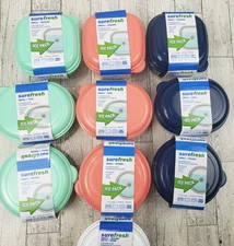 Sure Fresh Resusable Food Storage Container Removable Ice Pack in Lid