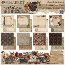 49 and Market - NOSTALGIC MEMORIES - 12x12 Collection Pack Scrapbook 8 Sheets
