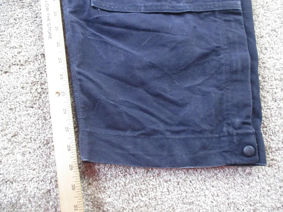 Carhartt FR Bib Overalls Mens 46x30 Navy Canvas Flame Resistant CAT 2 101627-FRM - Image 4 of 4