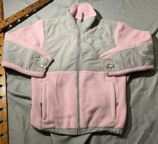 The North Face Jacket Youth Girls Large Pink Polartec Fleece Full Zip Outdoor