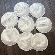 8 Reusable Washable Organic Cotton Nursing Pads Wet Bag Maternity 4.5 Wide