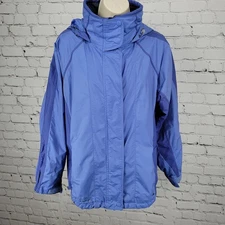 Columbia Blue Vertex Omni Shield Bugaboo Hooded Waterproof Jacket Size Medium M