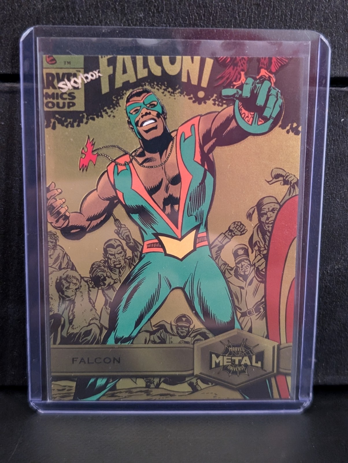 Falcon YELLOW-FX 2021 SkyBox Metal Universe Marvel Spider-Man #126