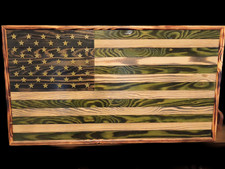 Custom Rustic Wooden American Flag