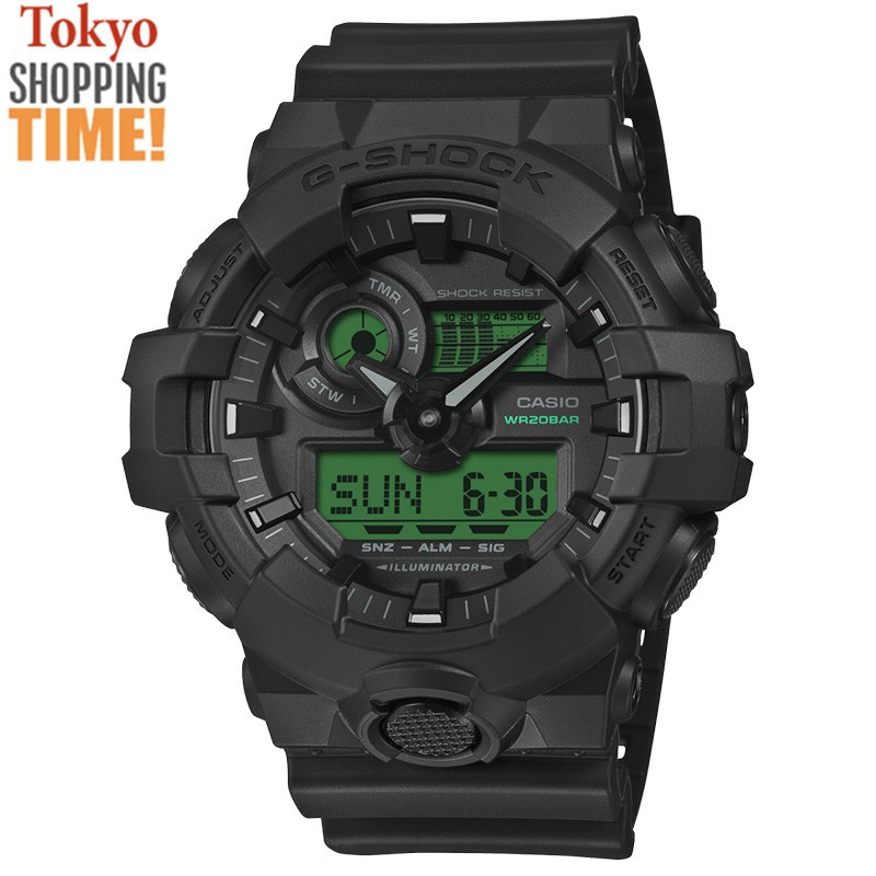 Casio G-Shock GA-700BEG-1AJF Black and Electro Green Limited Men