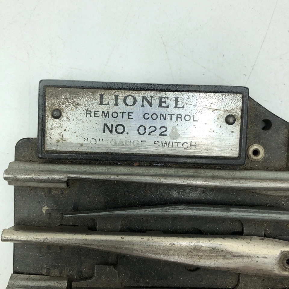 Vintage Lionel calibre O Nº Intersección derecha de riel de vía de tren interruptor 022 Foto 2 de 4