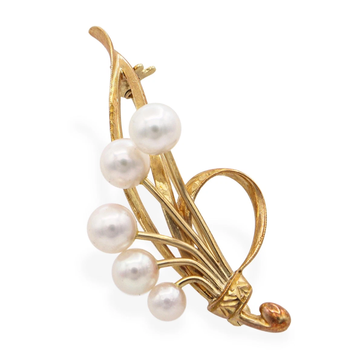 Mikimoto Pearl 14k Yellow Gold Fine Brooches & Pins for sale | eBay