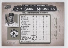 2008 Upper Deck A Piece of History Box Score Memories 684/699 Mike Lowell 0a1